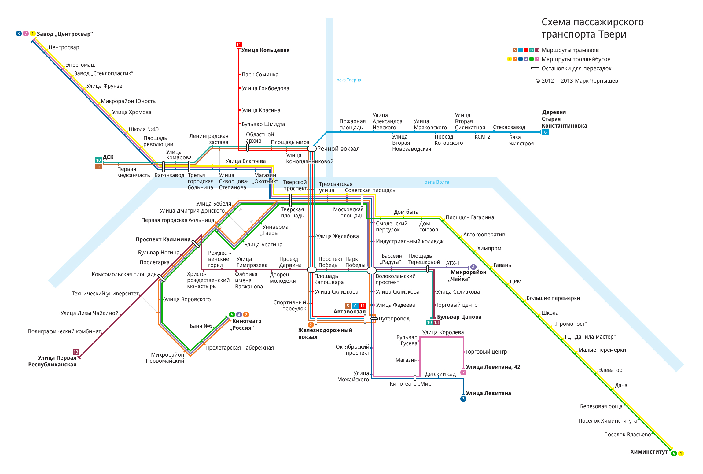 Как доехать до автовокзала тверь. Тверской трамвай схема. Схема общественного транспорта Твери. Схема троллейбусов Твери. Тверь схемы движения трамваев.